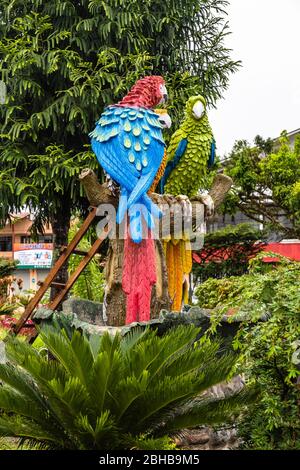 Shell Pastaza Shell, Pastaza, Ecuador, November 9, 2019: Shell Central Park, a city ...