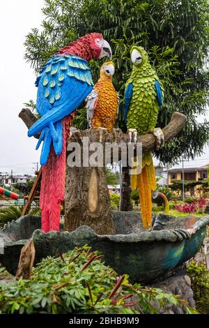 Shell Pastaza Shell, Pastaza, Ecuador, November 9, 2019: Shell Central Park, a city ...