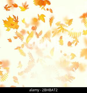 Autumn composition with maple leaves. EPS 10 vector Stock Vector