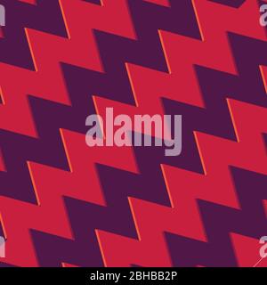 zigzag seamless pattern background purple red Stock Vector