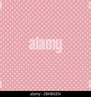 Seamless pink polka dot fabric template. EPS 10 Stock Vector