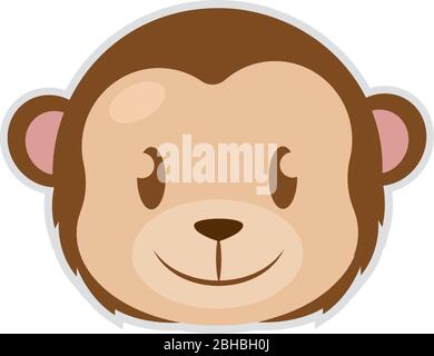 Isolated cute monkey cartoon Stock Vector