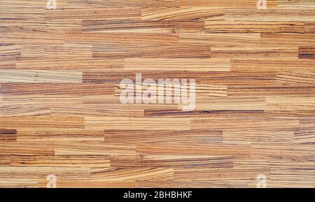 Wood texture background pattern. parquet floor, Zebrano wood. Zebrawood Stock Photo