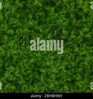 Seamless green leaves pattern spring or summer fresh background. EPS 10 Stock Vector
