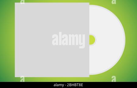mock up illustration of compact disc and cover on abstract background Stock Vector