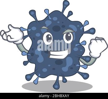 A dazzling bacteria neisseria mascot design concept with happy face Stock Vector