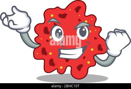 A dazzling streptococcus pneumoniae mascot design concept with happy face Stock Vector