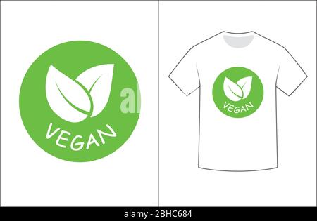 Vegan graphics design for t-shirt. Stock Vector