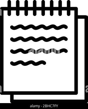 Flip pad icon, outline style Stock Vector