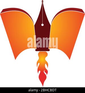 rocket education logo Stock Vector