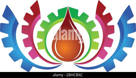 gear oil logo Stock Vector