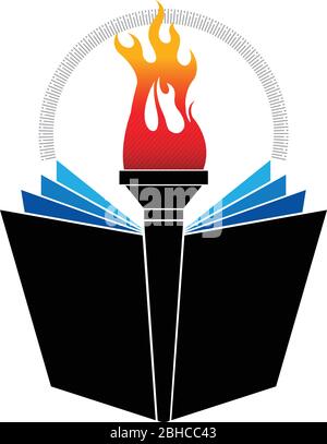 bright education logo Stock Vector