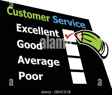 red tick in excellent box Stock Vector