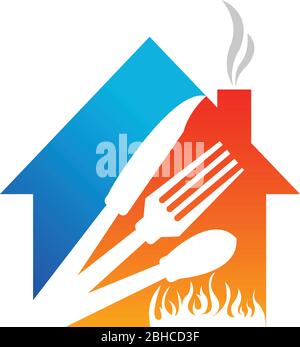 hot cook home Stock Vector