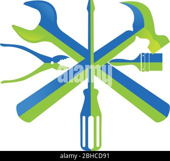 home tools logo Stock Vector