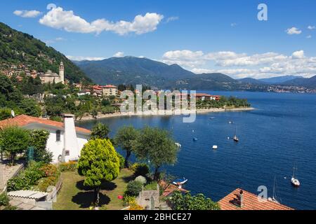 Cannero Riviera, Verbano-Cusio-Ossola Province, Piedmont, Italy, on Lago Maggiore, Lake Maggiore, Stock Photo