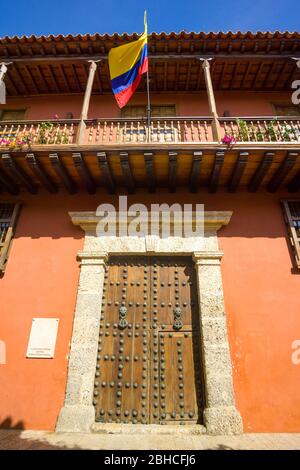 alternate headquarters of the Ministry of Foreign Affairs of Colombia Marqués de Valdehoyos house in cartagena Stock Photo