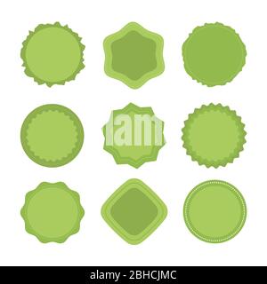 Green badge, label, sticker. Vector Price Tags Stock Vector