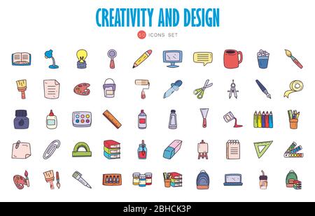 Paint board design, Art creativity tool and work theme Vector illustration  Stock Vector Image & Art - Alamy