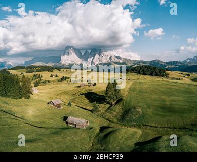 Seiser Alm, Alpe di Siusi mountain on the italian Dolomites Stock Photo