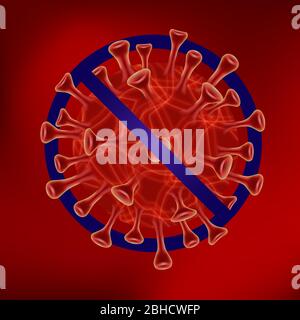 Stop covid-19 sign & symbol. Vector Illustration concept coronavirus COVID-19. Virus wuhan from china. The fight against coronavirus. No Infection and Stop Coronavirus Concepts. Stock Vector
