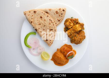 Indian Food or Indian Thali Stock Photo