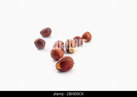 Few Hazelnuts Isolated On A White Background Stock Photo - Alamy