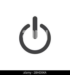 On, off Icon in trendy flat style isolated on grey background. Shutdown symbol for your web site design, logo, app, UI. Vector illustration, EPS10. Stock Vector