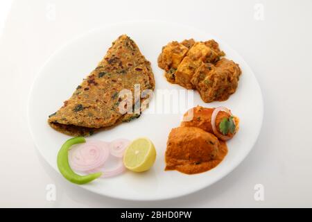 Indian Food or Indian Thali Stock Photo