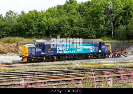 English Electric Type 3 British Rail Class 37 diesel locomotive number 37716, Derbyshire, England, UK Stock Photo