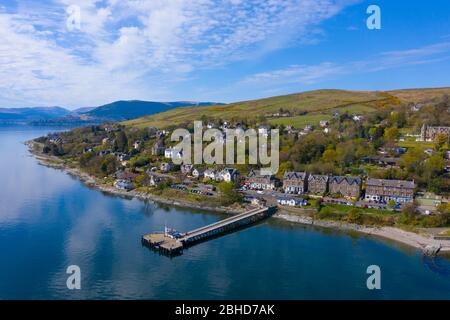 View of Kilcreggan village in Argyll and Bute, Scotland, UK Stock Photo