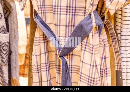 The Vintage style of women clothing hanged on the rack in Blueport shopping mall Hua Hin,Thailand February 25, 2019 Stock Photo