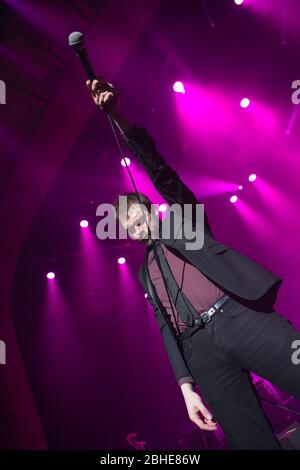 LONDON, ENGLAND - Tom Meighan of Kasabian performs on stage at the 02 Academy Brixton, London on Thursday 4th December 2014 (Credit: Ryan Dinham | MI News) Stock Photo