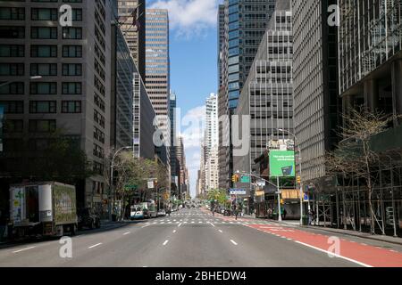 3rd Avenue looking north from 49th Street, New York  City. Stock Photo