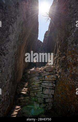 Ancient ruins of Great Zimbabwe (southern Africa) near Lake Mutirikwe Stock Photo