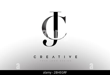 Logo sign jc cj icon sign two interlaced letters J, C vector logo jc ...
