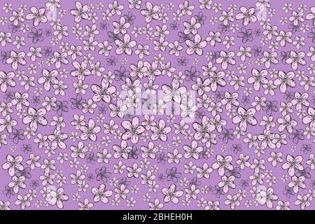 pink-sakura-cherry-blossom-floral-seamless-pattern-on-coral-olive