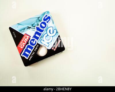 Pack of Chewing Gum Mentos Ice Arctic Mint Stock Photo