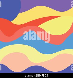 Colorful abstract waves beautiful vector a image Stock Vector