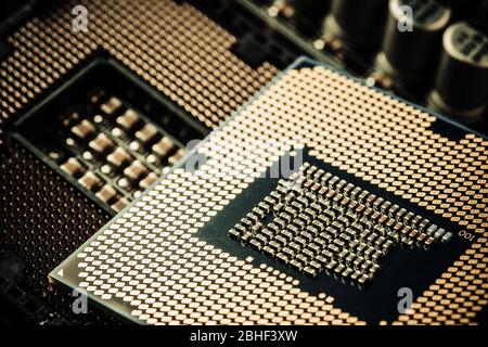 CPU - Computer processor unit - Macro details Stock Photo