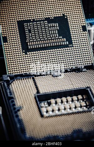 CPU - Computer processor unit - Macro details Stock Photo