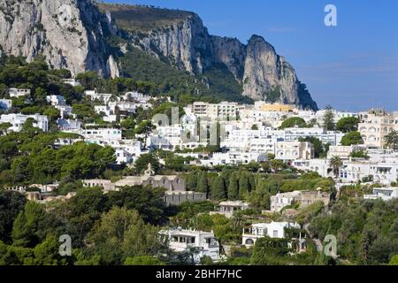 View from Belvedere Tragara view point, Capri Island, Bay of Naples, Italy, Europe Stock Photo