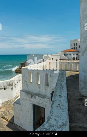 The Cape Coast Castle (UNESCO World Heritage Site) is one of a number of slave castles, fortifications in Ghana near Elmina built by Swedish traders. Stock Photo