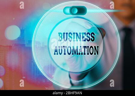 Conceptual hand writing showing Business Automation. Concept meaning for Digital Transformation Streamlined for Simplicity Stock Photo