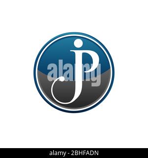 Unique Initial JP letter linked symbol on the white background. Creative letter JP modern business symbol vector template. Vector illustration EPS.8 E Stock Vector