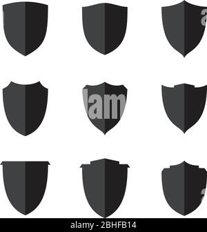 Set flat shield icon for web, Simple flat symbols, guard pictograms. Simple flat pictogram for business, marketing, internet concept.