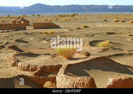 Archaeological Site of Aldea de Tulor Village Complex, San Pedro Atacama, Northern Chile Stock Photo