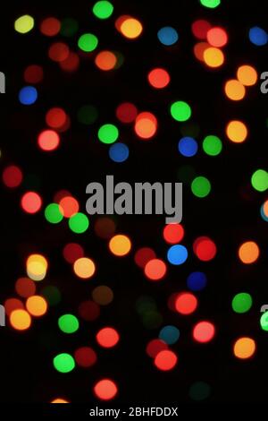 Abstract Christmas Illuminated Lights for Background or Wallpaper Stock Photo