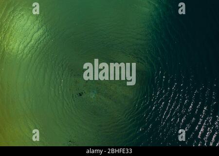 Ripples on dark and light coloured water Stock Photo