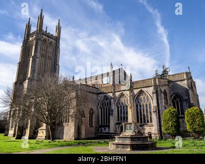 The Church of St Cuthbert, an Anglican parish church in Wells, Somerset, England. NB NOT the Cathedral Stock Photo
